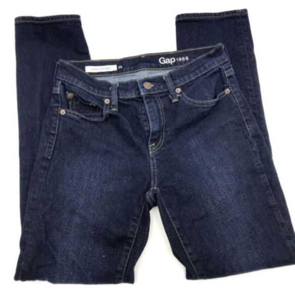 GAP Denim - Gap 1969 Girlfriend Skinny Ankle Womens Jeans 25
